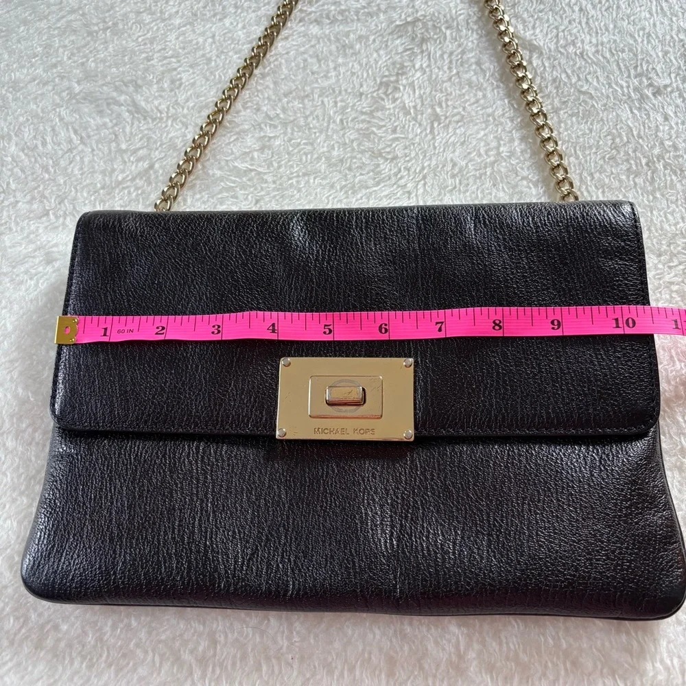 Michael Kors Black Leather Chain Bag